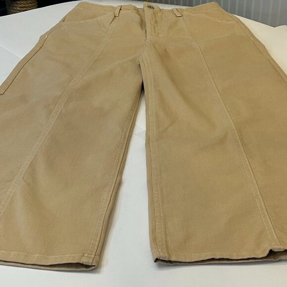 Anthropologie The Delaney Crop High-Rise Wide-Leg Jeans by Maeve Size 30T - Picture 5 of 10